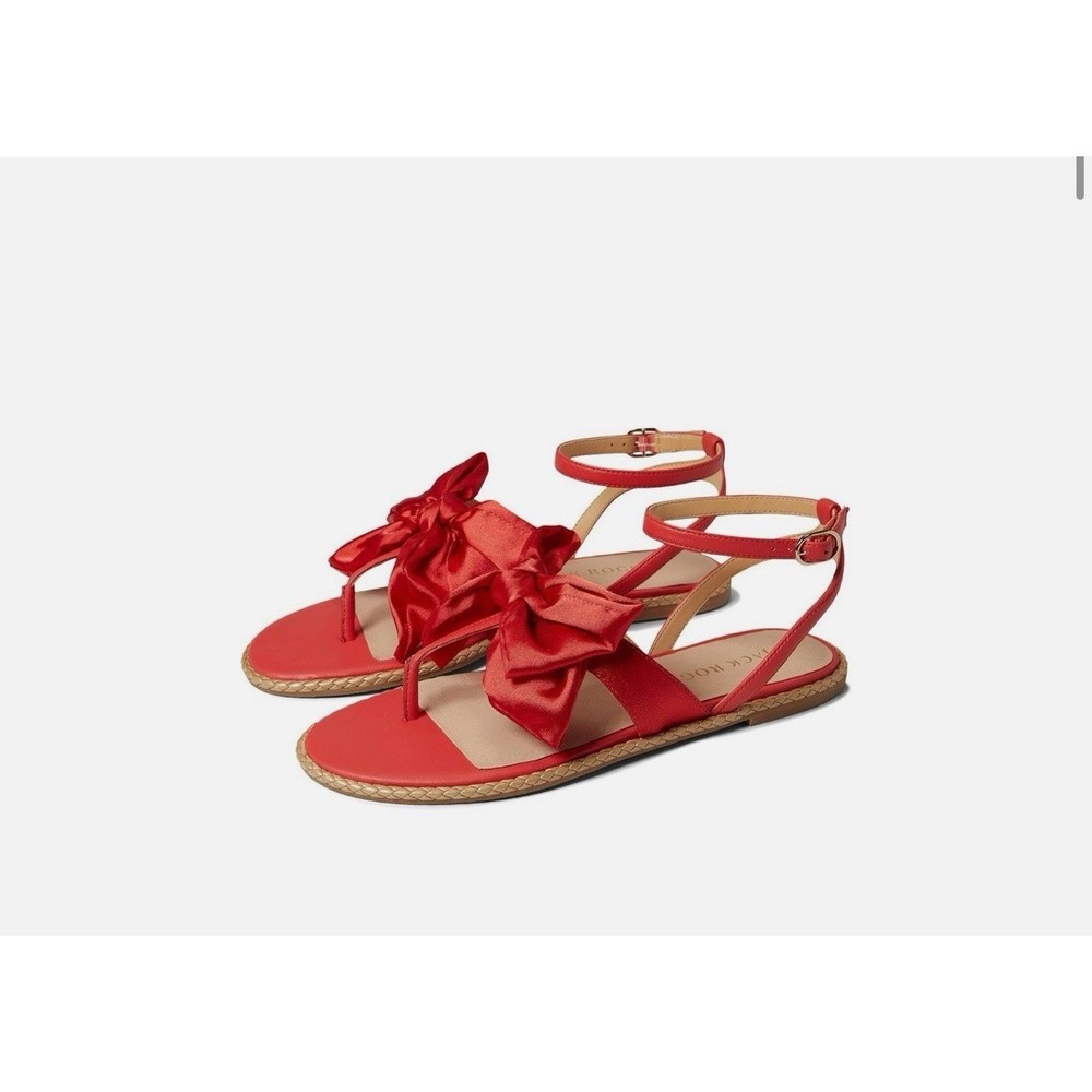 Jack Rogers Heidi Bow Sandals Cayenne Red Womens 5.5M New in Box